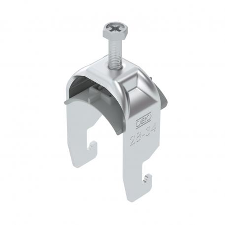 Clamp clip 2056 U-foot, 1-fold, plastic pressure sleeve, AI 28 | 34 | 2