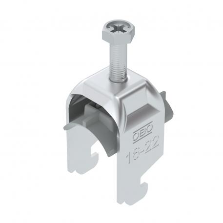 Clamp clip 2056 N-foot, 1-fold, plastic pressure sleeve, Al 16 | 22 | 2