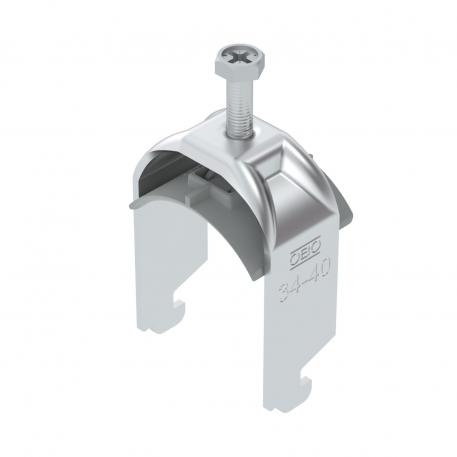 Clamp clip 2056 N-foot, 1-fold, plastic pressure sleeve, Al 34 | 40 | 2