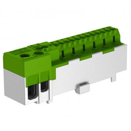 Protective conductor terminal, with screwless contacts, 12 terminals