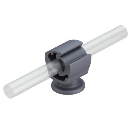Cable bracket with hinged crossbar Rd 8−10 mm