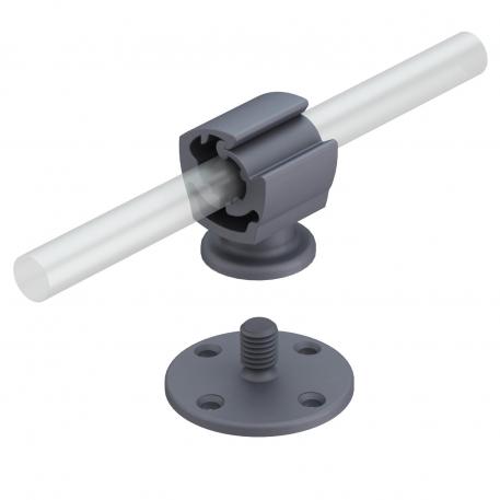 Cable bracket, Rd 8−10 mm with bonding base