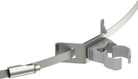 PA cable bracket with tightening strap
