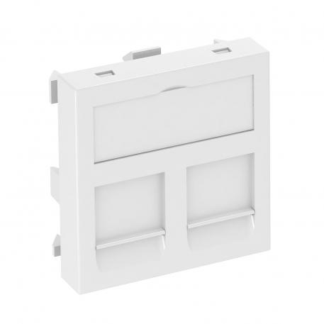 Data technology support, 1 module, straight outlet, type RM yes | Pure white; RAL 9010