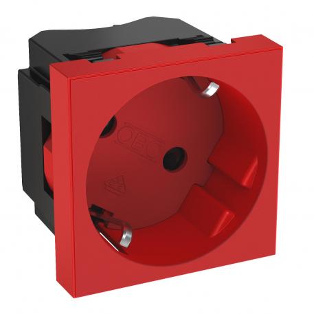 33° socket, protective contact, single 1 | Single 33° | Signal red; RAL 3001
