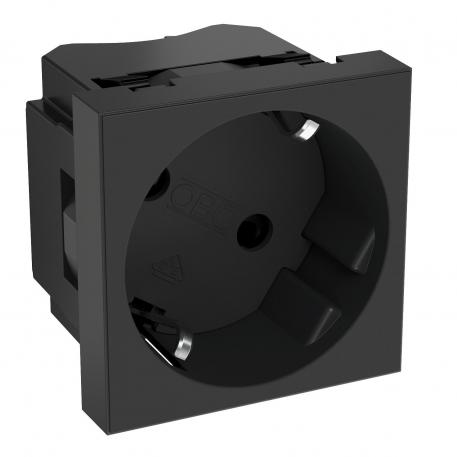 33° socket, protective contact, single 1 | Single 33° | Black-grey; RAL 7021
