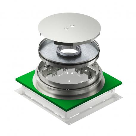 Height-adjustable, decouplable cassette for tube body, stainless steel